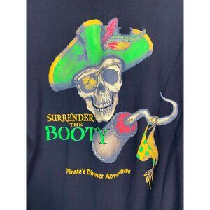 Sea Wolf Black T-Shirt Men size XL Pirates Dinner Adventure Surrender The Booty